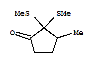 (9ci)-3-甲基-2,2-雙(甲基硫代)-環(huán)戊酮結(jié)構(gòu)式_88525-11-5結(jié)構(gòu)式
