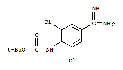 1-Boc-amino-4-carbamimidoyl-2,6-dichloro-benzeneStructure,885270-19-9Structure 1-Boc-amino-4-carbamimidoyl-2,6-dichloro-benzene Structure,885270-19-9Structure
