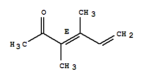 (e)-(9ci)-3,4-二甲基-3,5-己二烯-2-酮結(jié)構(gòu)式_89128-18-7結(jié)構(gòu)式