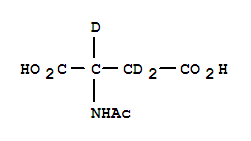 N-乙酰-DL-天冬氨酸-D3氘代結構式_89829-69-6結構式