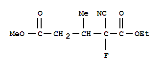 (9ci)-2-氰基-2-氟-3-甲基戊二酸-1-乙基-5-甲酯結(jié)構(gòu)式_90428-57-2結(jié)構(gòu)式