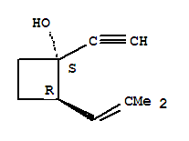反式-(9ci)-1-乙炔-2-(2-甲基-1-丙烯基)-環(huán)丁醇結構式_91531-61-2結構式