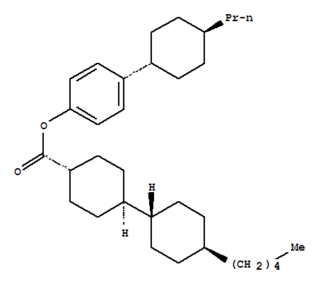 反式,反式-4-(反式-4-丙基環(huán)己基)-苯基 4-戊基雙環(huán)己基-4-羧酸結(jié)構(gòu)式_91545-93-6結(jié)構(gòu)式