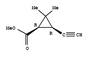 (1r-cis)-3-乙炔-2,2-二甲基-環(huán)丙烷羧酸甲酯結(jié)構(gòu)式_91726-63-5結(jié)構(gòu)式