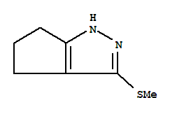 1,4,5,6-四氫-3-(甲基硫代)-環(huán)戊并吡唑結(jié)構(gòu)式_92259-49-9結(jié)構(gòu)式