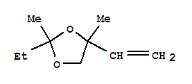 (6ci)-2-乙基-2,4-二甲基-4-乙烯基-1,3-二氧戊環(huán)結(jié)構式_99182-78-2結(jié)構式