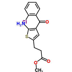 2-Amino-3-(2-chlorobenzoyl)-5-(2-carbomethoxyethyl)thiopheneStructure,100827-77-8Structure 2-Amino-3-(2-chlorobenzoyl)-5-(2-carbomethoxyethyl)thiophene Structure,100827-77-8Structure