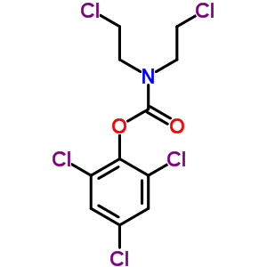 (7CI,8CI,9CI)-雙(2-氯乙基)-氨基甲酸 2,4,6-三氯苯酯結構式_10399-49-2結構式