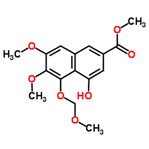 4-Hydroxy-6,7-dimethoxy-5-(methoxymethoxy)-2-naphthalenecarboxylic acid methyl esterStructure,104197-38-8Structure 4-Hydroxy-6,7-dimethoxy-5-(methoxymethoxy)-2-naphthalenecarboxylic acid methyl ester Structure,104197-38-8Structure