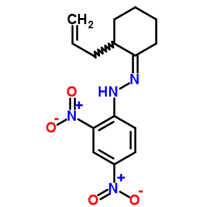 Cyclohexanone,2-(2-propen-1-yl)-, 2-(2,4-dinitrophenyl)hydrazoneStructure,1044-31-1Structure Cyclohexanone,2-(2-propen-1-yl)-, 2-(2,4-dinitrophenyl)hydrazone Structure,1044-31-1Structure