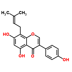 4H-1-benzopyran-4-one,5,7-dihydroxy-3- (4-hydroxyphenyl)-8-(3-methyl-2-butenyl)-Structure,104691-86-3Structure 4H-1-benzopyran-4-one,5,7-dihydroxy-3- (4-hydroxyphenyl)-8-(3-methyl-2-butenyl)- Structure,104691-86-3Structure
