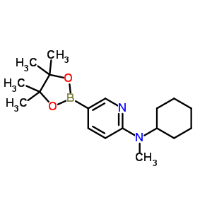 N-環(huán)己基-N-甲基-5-(4,4,5,5-四甲基-1,3,2-二氧硼烷)-2-氨基吡啶結(jié)構(gòu)式_1073354-73-0結(jié)構(gòu)式