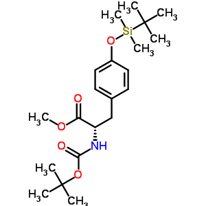 O-叔丁基二甲基甲硅烷基-N-叔丁氧基羰基-L-酪氨酸甲酯結(jié)構(gòu)式_112196-57-3結(jié)構(gòu)式