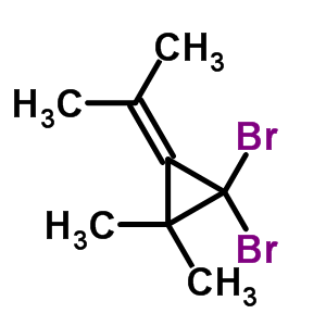 Cyclopropane,1,1-dibromo-2,2-dimethyl-3-(1-methylethylidene)-Structure,1123-47-3Structure Cyclopropane,1,1-dibromo-2,2-dimethyl-3-(1-methylethylidene)- Structure,1123-47-3Structure