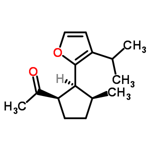 1-[(1R)-3α-methyl-2α-(3-isopropylfuran-2-yl)cyclopentan-1β-yl]ethanone Structure,1143-45-9Structure