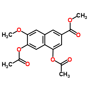4,6-Bis(acetyloxy)-7-methoxy-2-naphthalenecarboxylic acid methyl esterStructure,115061-27-3Structure 4,6-Bis(acetyloxy)-7-methoxy-2-naphthalenecarboxylic acid methyl ester Structure,115061-27-3Structure