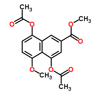 4,8-Bis(acetyloxy)-5-methoxy-2-naphthalenecarboxylic acid methyl esterStructure,115061-31-9Structure 4,8-Bis(acetyloxy)-5-methoxy-2-naphthalenecarboxylic acid methyl ester Structure,115061-31-9Structure