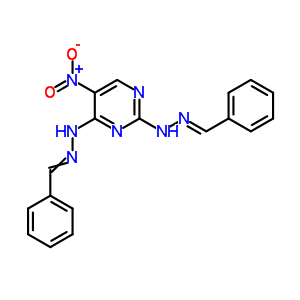 Benzaldehyde, (5-nitro-2,4-pyrimidinediyl)dihydrazone (7ci,8ci)Structure,1172-53-8Structure Benzaldehyde, (5-nitro-2,4-pyrimidinediyl)dihydrazone (7ci,8ci) Structure,1172-53-8Structure