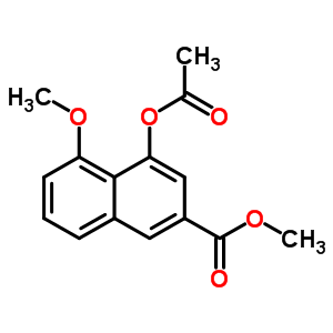 4-(Acetyloxy)-5-methoxy-2-naphthalenecarboxylic acid methyl esterStructure,120016-55-9Structure 4-(Acetyloxy)-5-methoxy-2-naphthalenecarboxylic acid methyl ester Structure,120016-55-9Structure