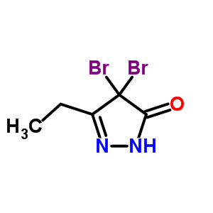 3H-pyrazol-3-one,4,4-dibromo-5-ethyl-2,4-dihydro-Structure,13048-84-5Structure 3H-pyrazol-3-one,4,4-dibromo-5-ethyl-2,4-dihydro- Structure,13048-84-5Structure
