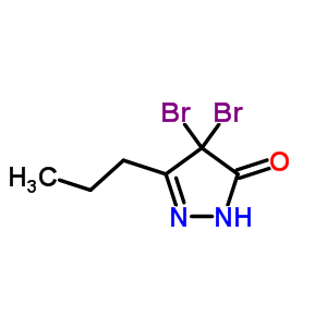 3H-pyrazol-3-one,4,4-dibromo-2,4-dihydro-5-propyl-Structure,13048-86-7Structure 3H-pyrazol-3-one,4,4-dibromo-2,4-dihydro-5-propyl- Structure,13048-86-7Structure