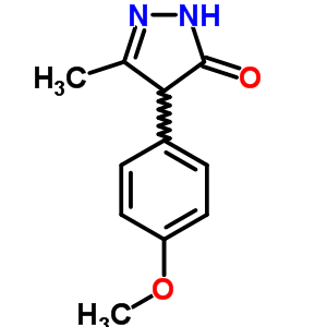 3H-pyrazol-3-one,2,4-dihydro-4-(4-methoxyphenyl)-5-methyl-Structure,13051-07-5Structure 3H-pyrazol-3-one,2,4-dihydro-4-(4-methoxyphenyl)-5-methyl- Structure,13051-07-5Structure