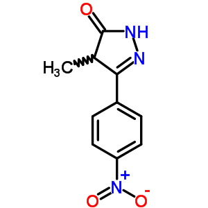 3H-pyrazol-3-one,2,4-dihydro-4-methyl-5-(4-nitrophenyl)-Structure,13051-11-1Structure 3H-pyrazol-3-one,2,4-dihydro-4-methyl-5-(4-nitrophenyl)- Structure,13051-11-1Structure