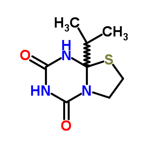 四氫-8a-(1-甲基乙基)-2H-噻唑并[3,2-a]-1,3,5-三嗪-2,4(3h)-二酮結(jié)構(gòu)式_13146-74-2結(jié)構(gòu)式