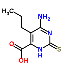 6-Amino-5-propyl-2-sulfanylidene-3h-pyrimidine-4-carboxylic acidStructure,13164-79-9Structure 6-Amino-5-propyl-2-sulfanylidene-3h-pyrimidine-4-carboxylic acid Structure,13164-79-9Structure