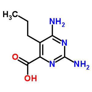 4-Pyrimidinecarboxylicacid, 2,6-diamino-5-propyl-Structure,13166-62-6Structure 4-Pyrimidinecarboxylicacid, 2,6-diamino-5-propyl- Structure,13166-62-6Structure