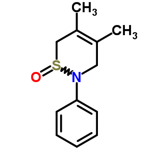 4,5-Dimethyl-2-phenyl-3,6-dihydro-2h-1,2-thiazine 1-oxideStructure,13616-69-8Structure 4,5-Dimethyl-2-phenyl-3,6-dihydro-2h-1,2-thiazine 1-oxide Structure,13616-69-8Structure