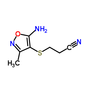 3-(5-Amino-3-methylisoxazol-4-ylthio)propanenitrileStructure,140454-98-4Structure 3-(5-Amino-3-methylisoxazol-4-ylthio)propanenitrile Structure,140454-98-4Structure