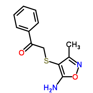 2-(5-Amino-3-methylisoxazol-4-ylthio)-1-phenylethanoneStructure,140454-99-5Structure 2-(5-Amino-3-methylisoxazol-4-ylthio)-1-phenylethanone Structure,140454-99-5Structure