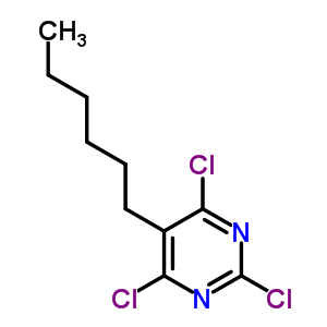 Pyrimidine,2,4,6-trichloro-5-hexyl-Structure,14077-70-4Structure Pyrimidine,2,4,6-trichloro-5-hexyl- Structure,14077-70-4Structure