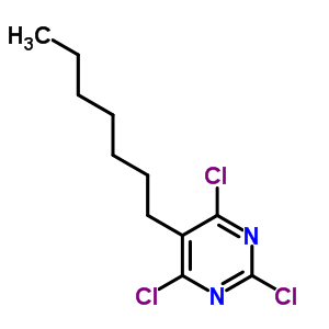 Pyrimidine,2,4,6-trichloro-5-heptyl-Structure,14077-71-5Structure Pyrimidine,2,4,6-trichloro-5-heptyl- Structure,14077-71-5Structure