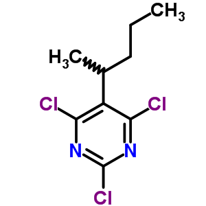 Pyrimidine,2,4,6-trichloro-5-(1-methylbutyl)-Structure,14095-65-9Structure Pyrimidine,2,4,6-trichloro-5-(1-methylbutyl)- Structure,14095-65-9Structure