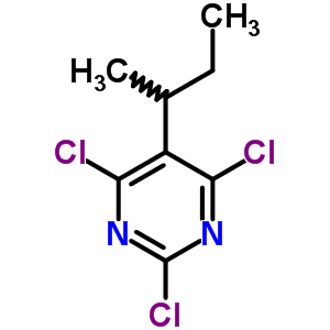 Pyrimidine,2,4,6-trichloro-5-(1-methylpropyl)-Structure,14273-78-0Structure Pyrimidine,2,4,6-trichloro-5-(1-methylpropyl)- Structure,14273-78-0Structure