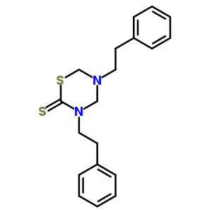2H-1,3,5-thiadiazine-2-thione,tetrahydro-3,5-bis(2-phenylethyl)-Structure,14318-37-7Structure 2H-1,3,5-thiadiazine-2-thione,tetrahydro-3,5-bis(2-phenylethyl)- Structure,14318-37-7Structure