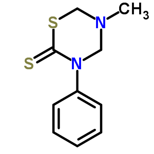 2H-1,3,5-thiadiazine-2-thione,tetrahydro-5-methyl-3-phenyl-Structure,14318-38-8Structure 2H-1,3,5-thiadiazine-2-thione,tetrahydro-5-methyl-3-phenyl- Structure,14318-38-8Structure