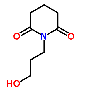 2,6-Piperidinedione,1-(3-hydroxypropyl)-Structure,1489-83-4Structure 2,6-Piperidinedione,1-(3-hydroxypropyl)- Structure,1489-83-4Structure
