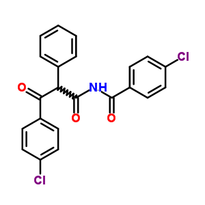 Benzenepropanamide,4-chloro-n-(4-chlorobenzoyl)-b-oxo-a-phenyl-Structure,15231-13-7Structure Benzenepropanamide,4-chloro-n-(4-chlorobenzoyl)-b-oxo-a-phenyl- Structure,15231-13-7Structure