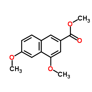4,6-Dimethoxy-2-naphthalenecarboxylic acid methyl esterStructure,15822-95-4Structure 4,6-Dimethoxy-2-naphthalenecarboxylic acid methyl ester Structure,15822-95-4Structure