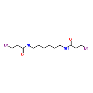 Propanamide,n,n-1,6-hexanediylbis[3-bromo-Structure,16044-34-1Structure Propanamide,n,n-1,6-hexanediylbis[3-bromo- Structure,16044-34-1Structure