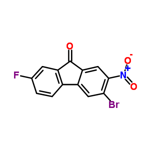 9H-fluoren-9-one,3-bromo-7-fluoro-2-nitro-Structure,16233-11-7Structure 9H-fluoren-9-one,3-bromo-7-fluoro-2-nitro- Structure,16233-11-7Structure