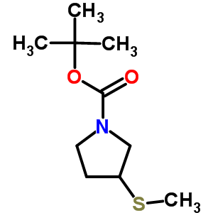 3-(Methylthio)-1-pyrrolidinecarboxylic acid,1,1-dimethylethylesterStructure,164666-07-3Structure 3-(Methylthio)-1-pyrrolidinecarboxylic acid,1,1-dimethylethylester Structure,164666-07-3Structure