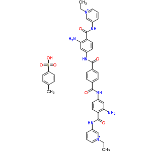 N,N-雙[3-氨基-4-[(1-乙基吡啶-5-基)氨基甲酰]苯基]苯-1,4-二羧酰胺結構式_16760-16-0結構式