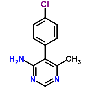 4-Pyrimidinamine,5-(4-chlorophenyl)-6-methyl-Structure,17005-45-7Structure 4-Pyrimidinamine,5-(4-chlorophenyl)-6-methyl- Structure,17005-45-7Structure