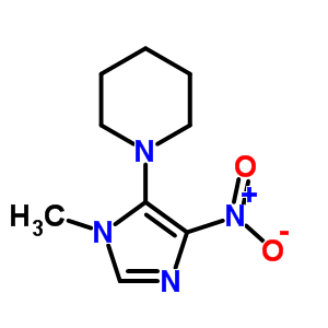 Piperidine,1-(1-methyl-4-nitro-1h-imidazol-5-yl)-Structure,17024-55-4Structure Piperidine,1-(1-methyl-4-nitro-1h-imidazol-5-yl)- Structure,17024-55-4Structure