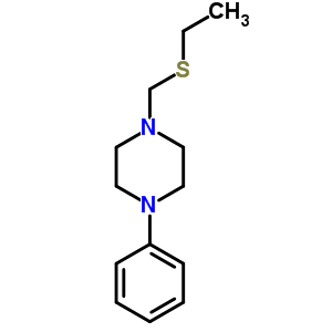 1-(Ethylsulfanylmethyl)-4-phenyl-piperazineStructure,17300-29-7Structure 1-(Ethylsulfanylmethyl)-4-phenyl-piperazine Structure,17300-29-7Structure