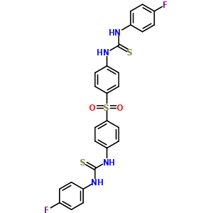 3-(4-氟苯基)-1-[4-[4-[(4-氟苯基)硫代氨基甲酰氨基]苯基]磺?；交鵠硫代脲結(jié)構(gòu)式_17312-27-5結(jié)構(gòu)式